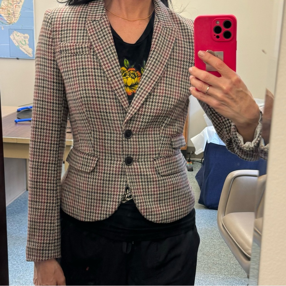 H&M GORGEOUS Herringbone fitted blazer